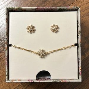Tory Burch Roxanne Chain Bracelet and Stud Earrings Set